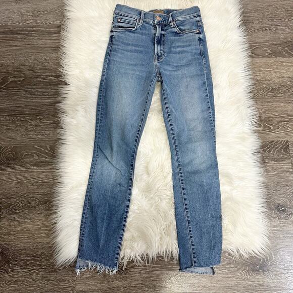 MOTHER Denim Jeans Womens Stunner Ankle Step Fray Size 25 in Walking on Coals - Picture 1 of 9